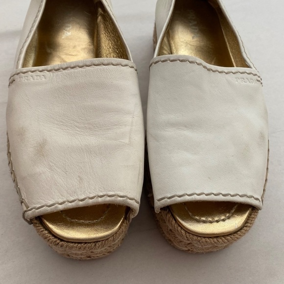 Prada Napa Leather Platform Espadrilles Size 40 US - Picture 5 of 8